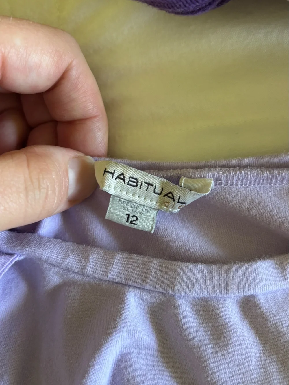 Habitual Kid Purple Tank with Ruffle Sleeve Size 12